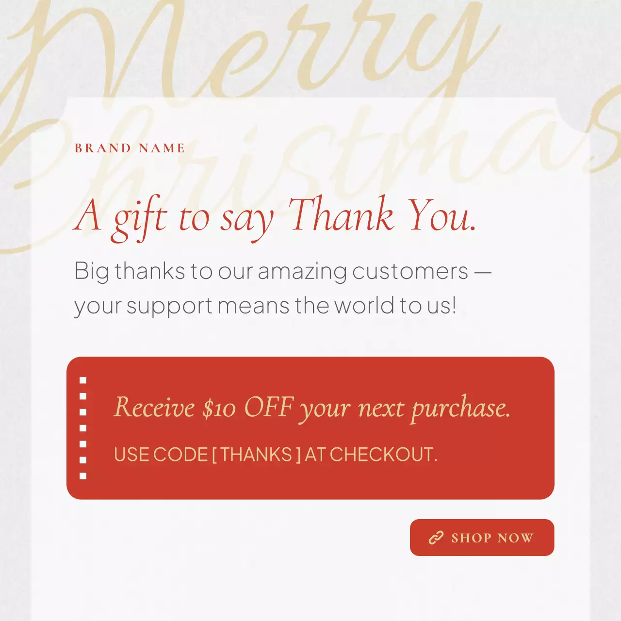 Red Elegant Christmas Promotion for Social Media