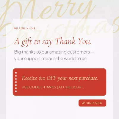 Red Elegant Christmas Promotion for Social Media