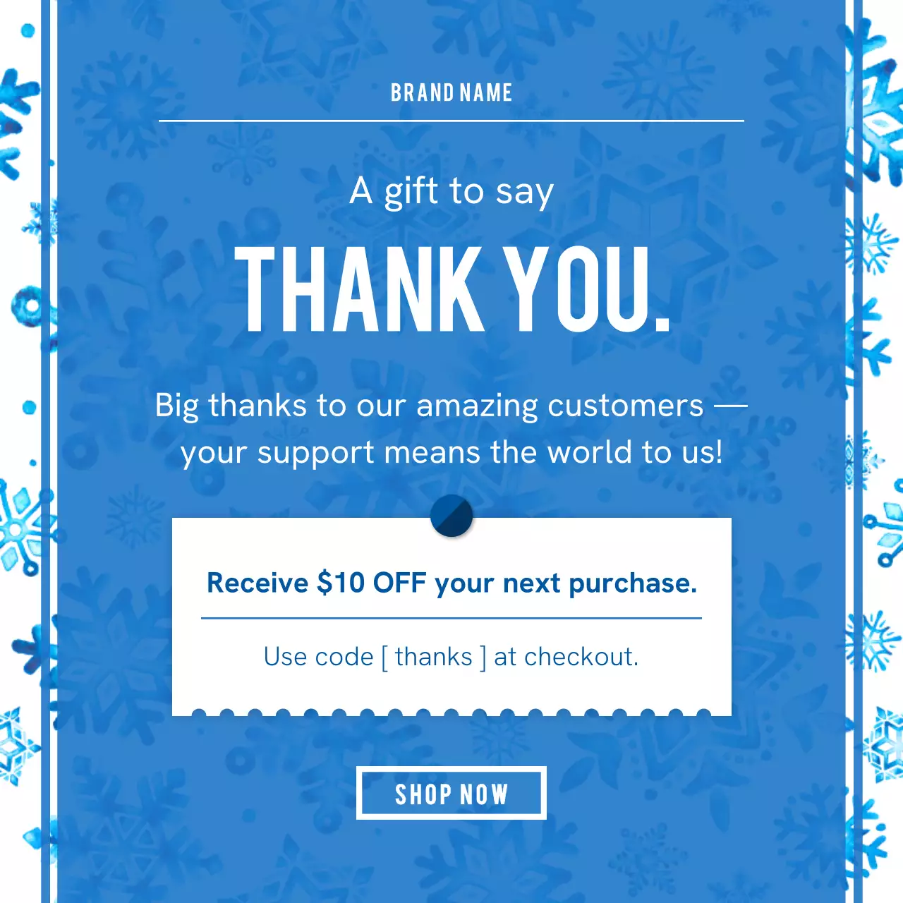 Blue Modern Holiday Gift Promotion for Social Media