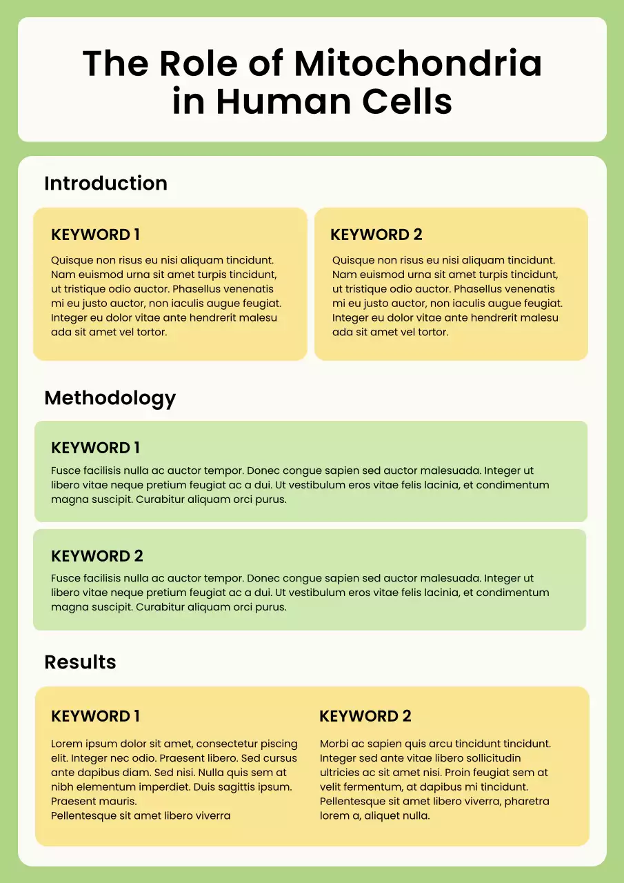 Green Modern Science Document Poster