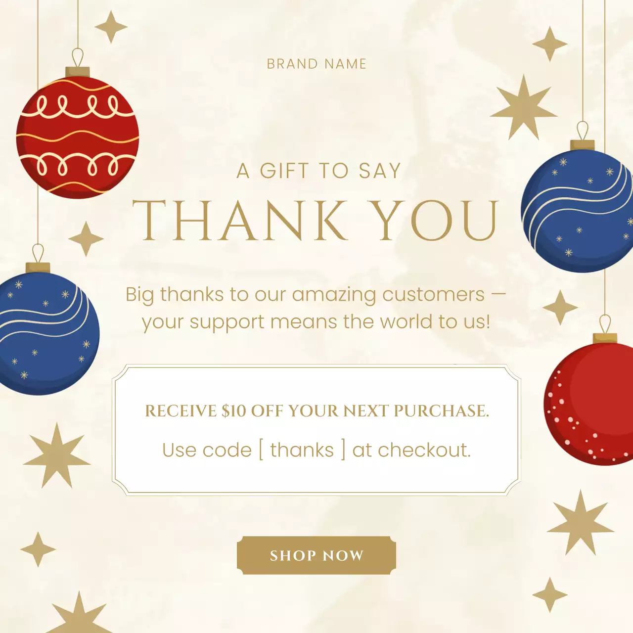 Ornamental Classic Holiday Promotion for Social Media