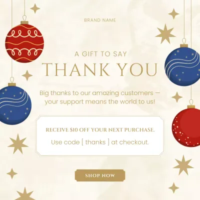 Ornamental Classic Holiday Promotion for Social Media