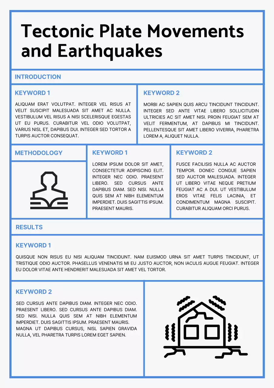 Blue Professional Geology Report Poster