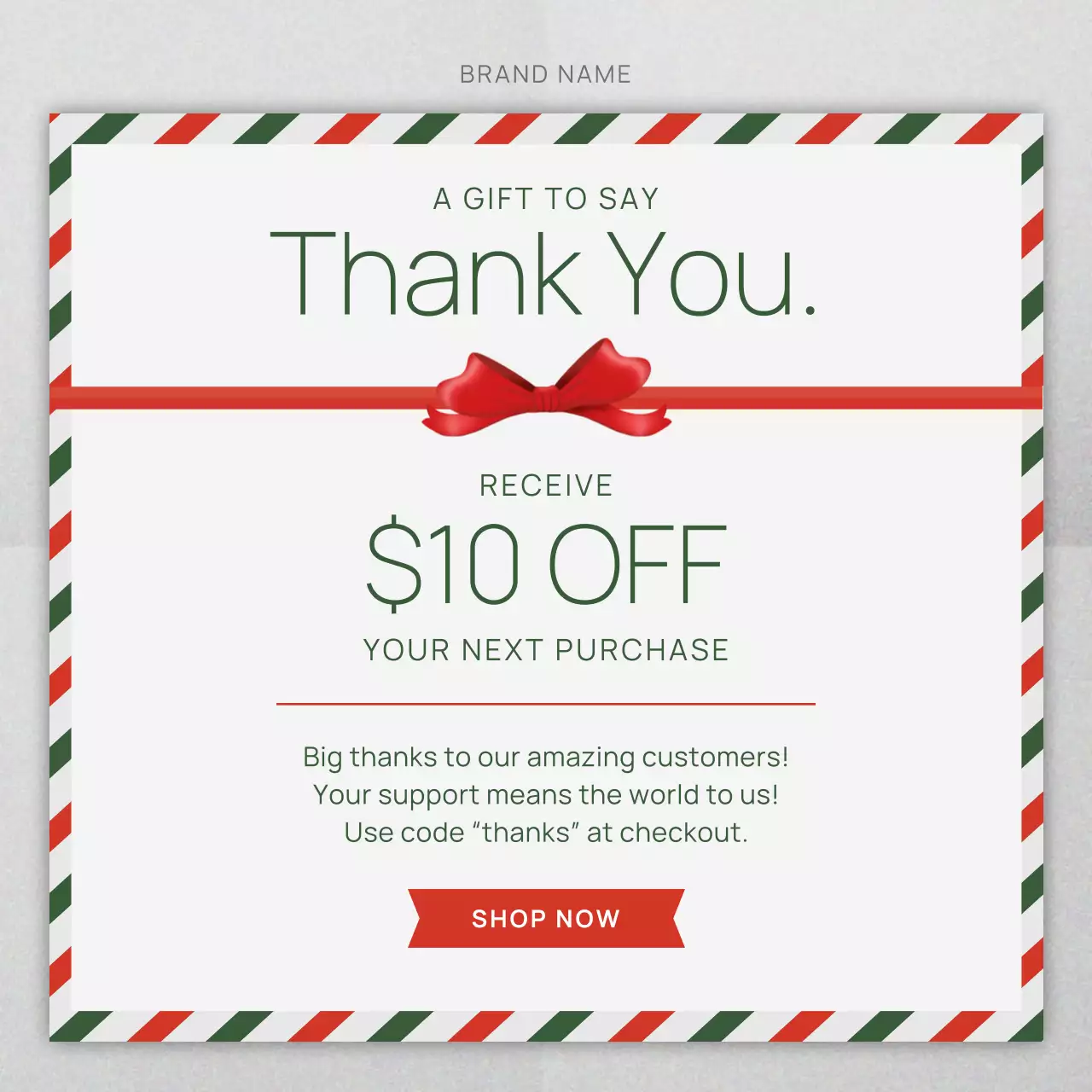 Classic Christmas Gift Card Promotion for Social Media
