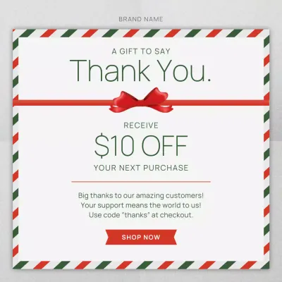 Classic Christmas Gift Card Promotion for Social Media