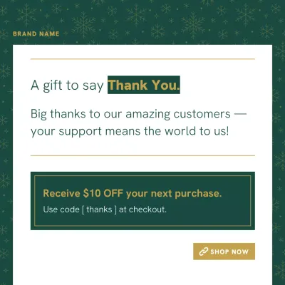 Winter Green Elegant Gift Promotion for Social Media