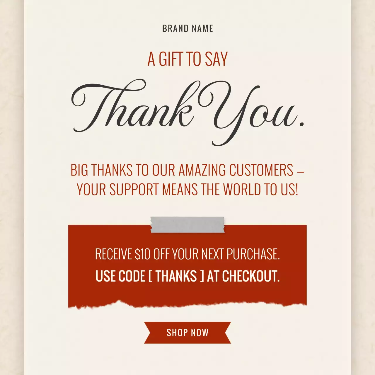 Classic Holiday Gift Promotion for Social Media