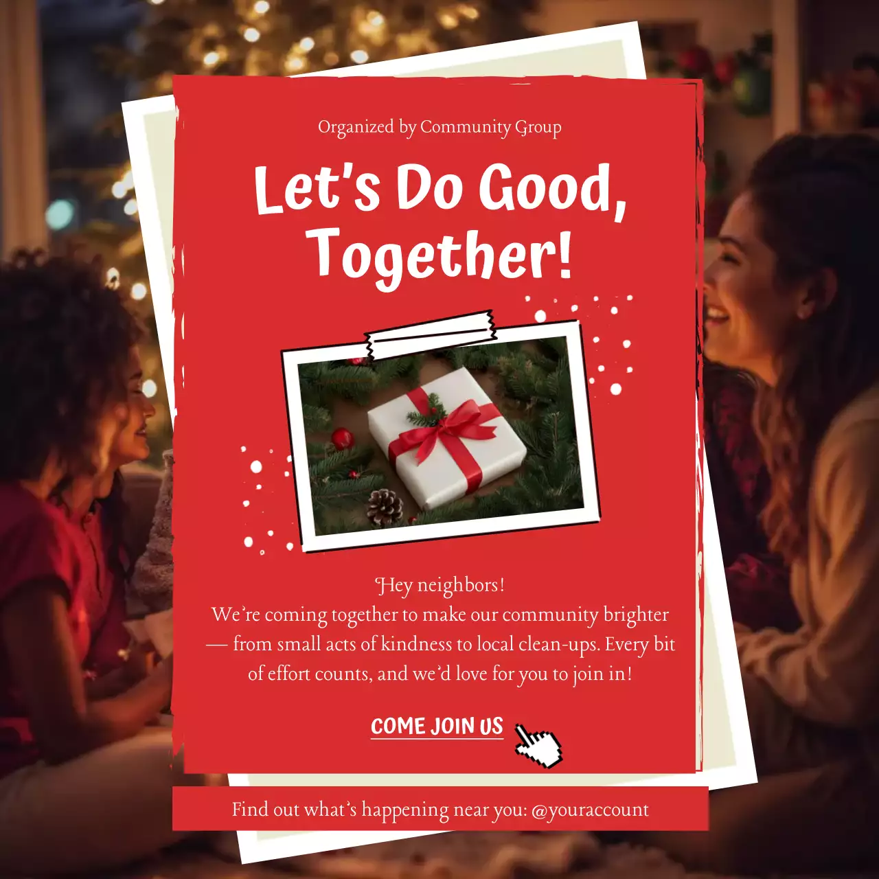 Red Simple Community Participation Announcement