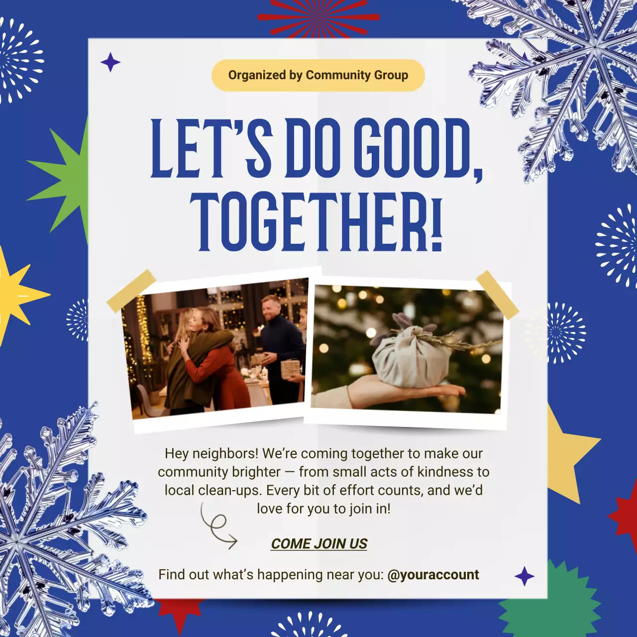 Red Modern Community Invitation Instagram Post