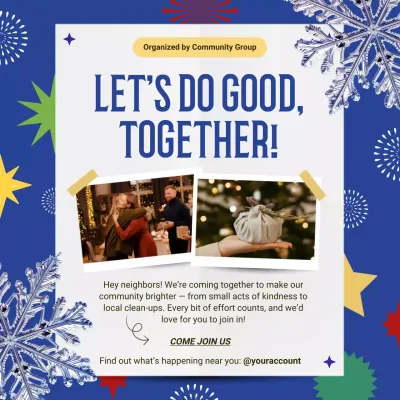 Red Modern Community Invitation Instagram Post