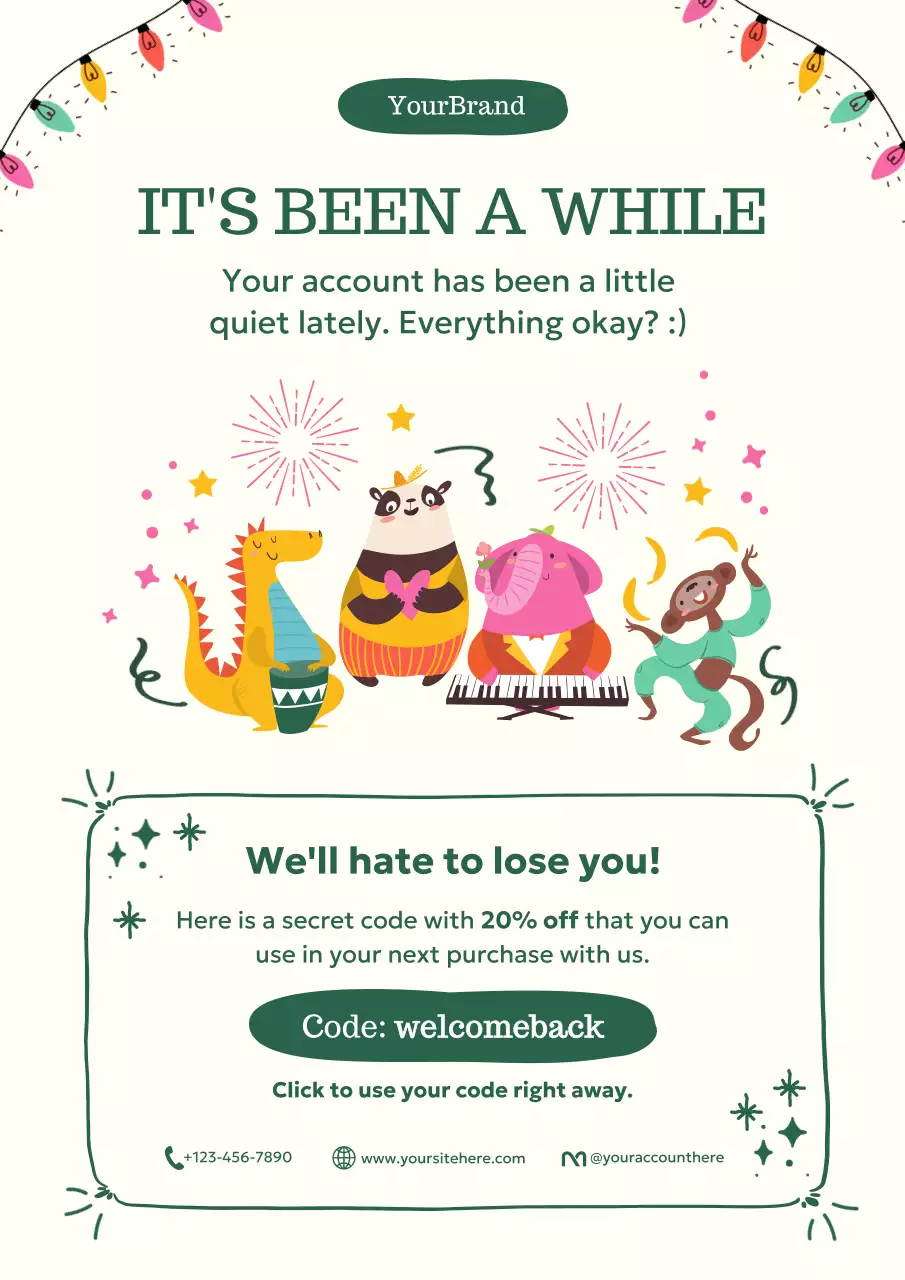 Colorful Playful New Year Promotion Poster