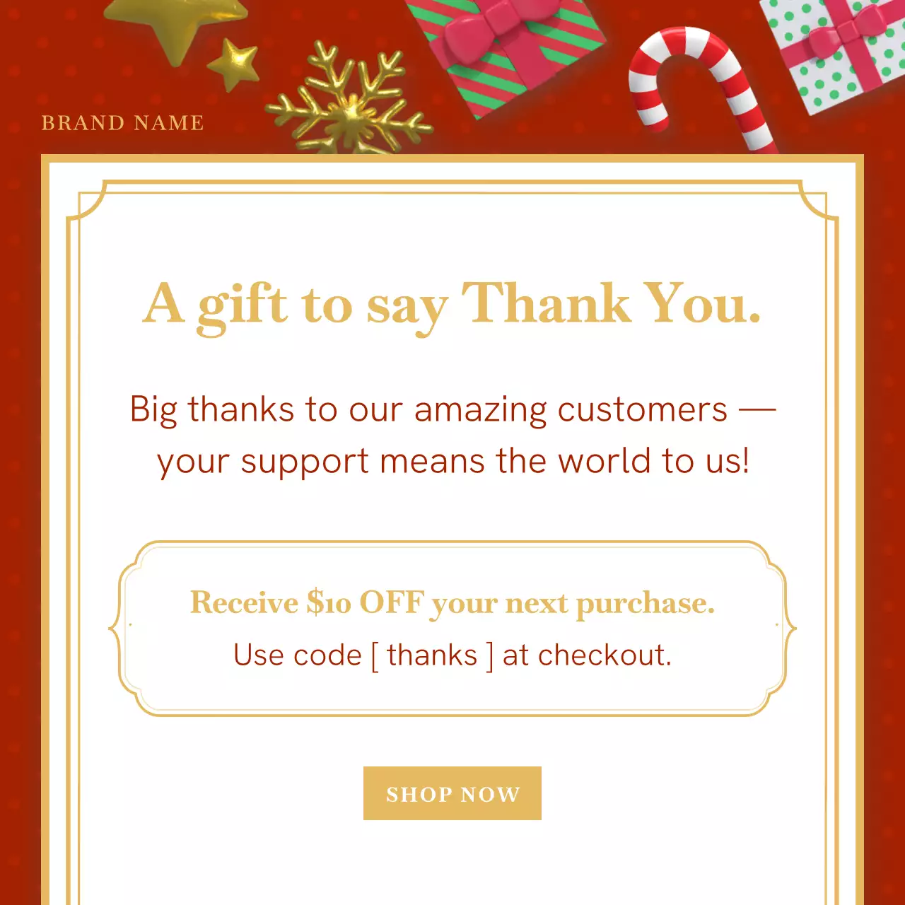 Classic Red Christmas Promotion for Social Media