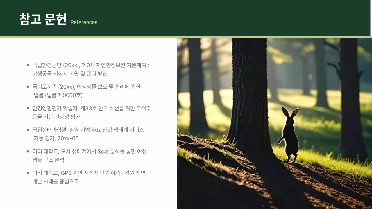 초록 깔끔 환경 보고서