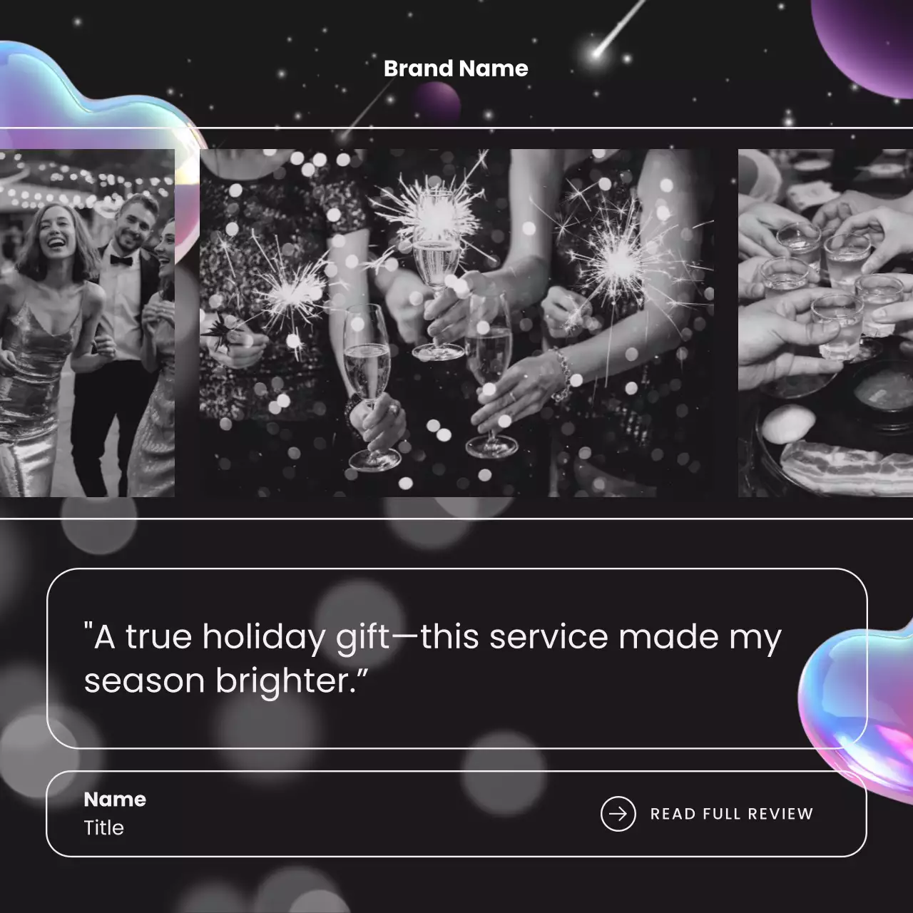 Black Modern New Year Quote Social Media Post