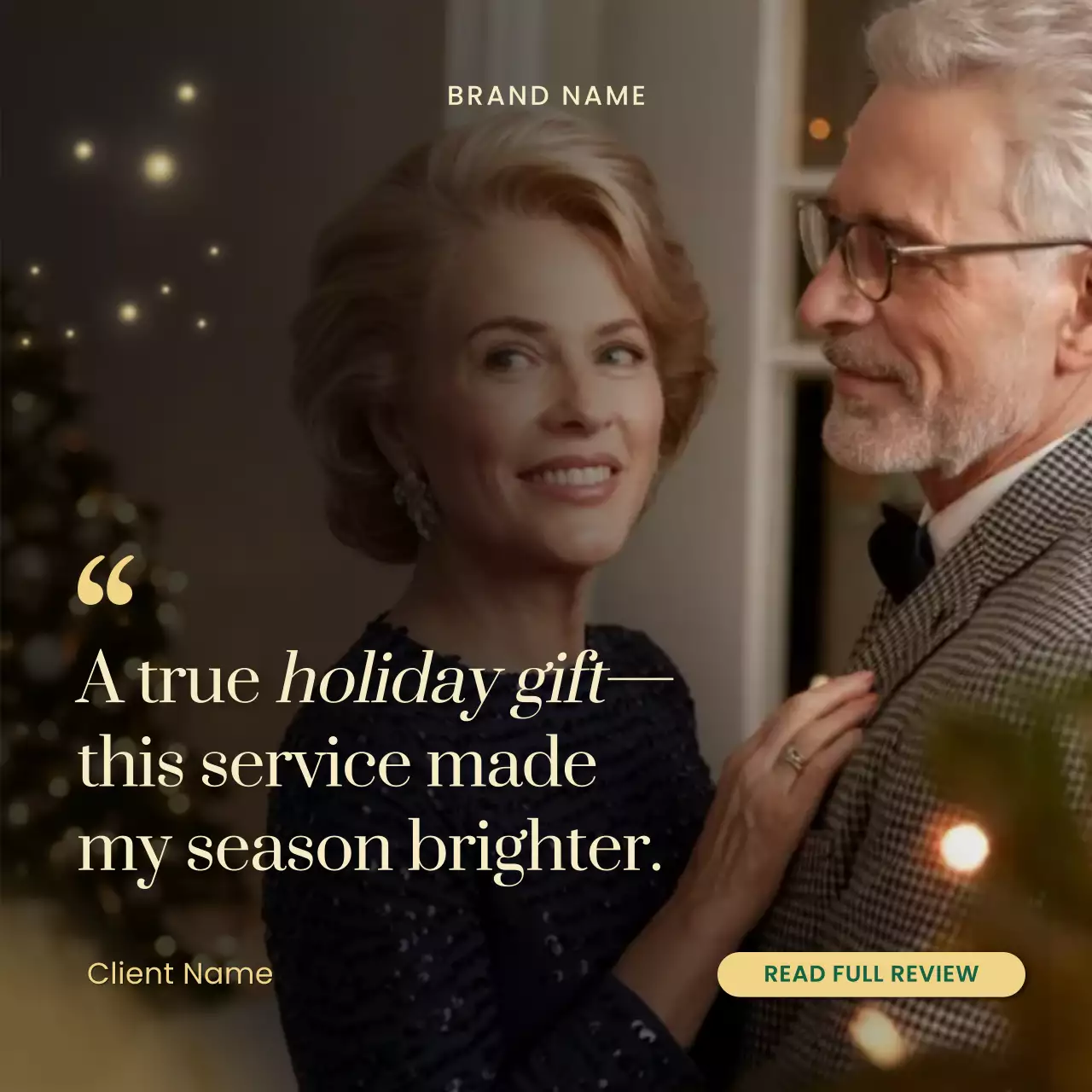 Green Elegant Holiday Greeting Social Media Square