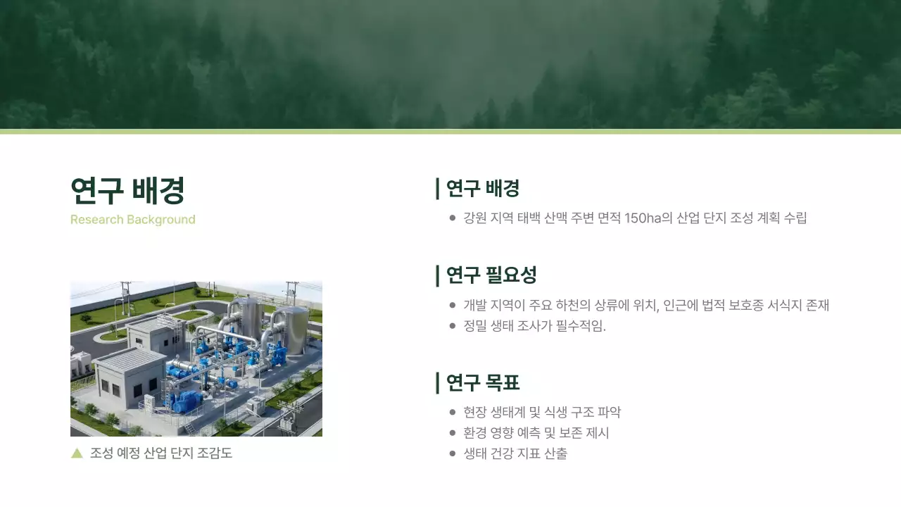 초록 깔끔 환경 보고서