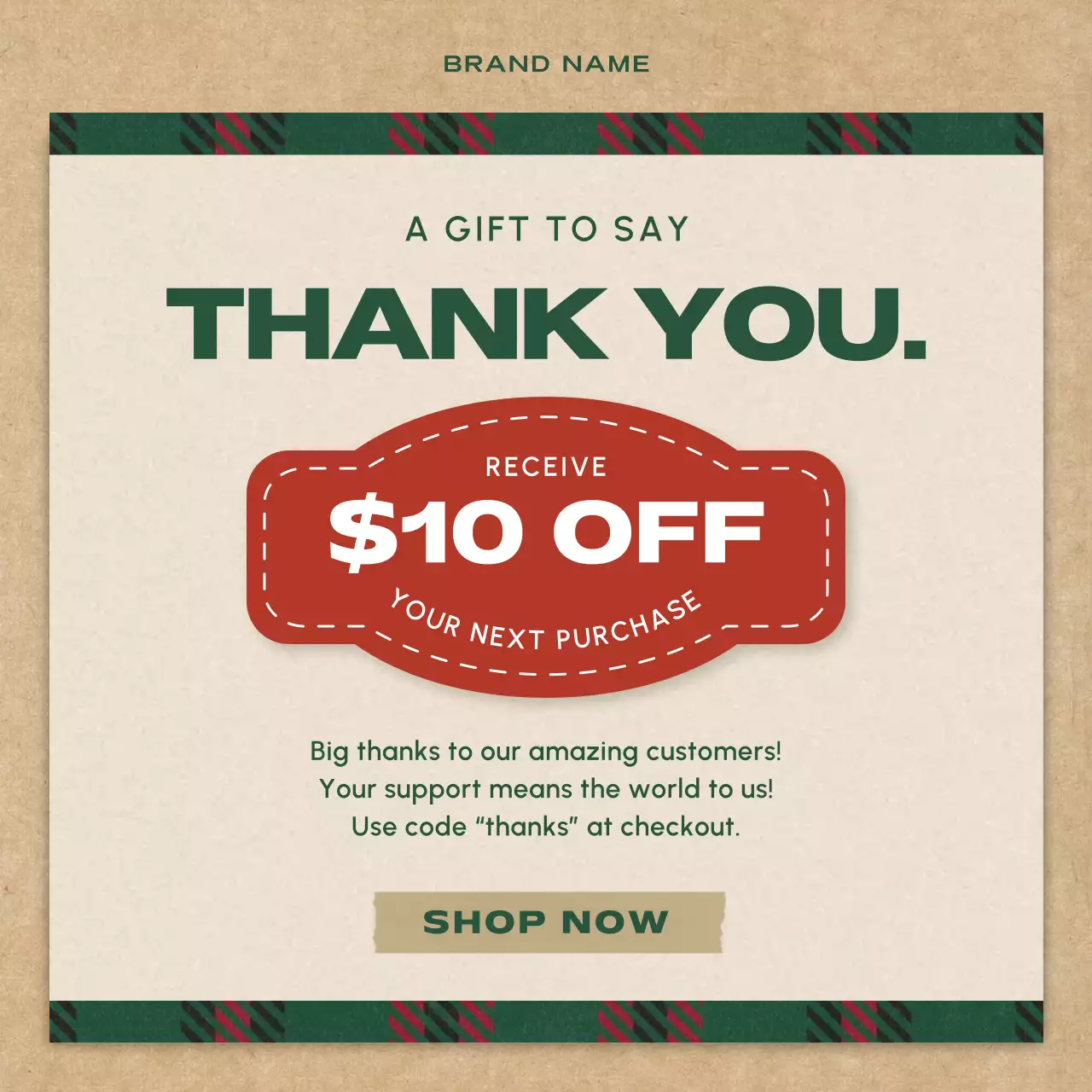 Classic Bold Christmas Discount Promotion for Social Media