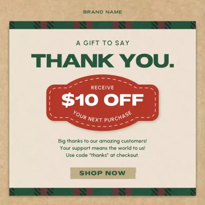 Classic Bold Christmas Discount Promotion for Social Media