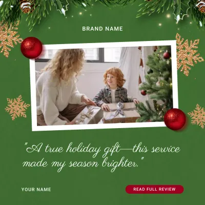 Green Elegant Holiday Greeting Social Media Square