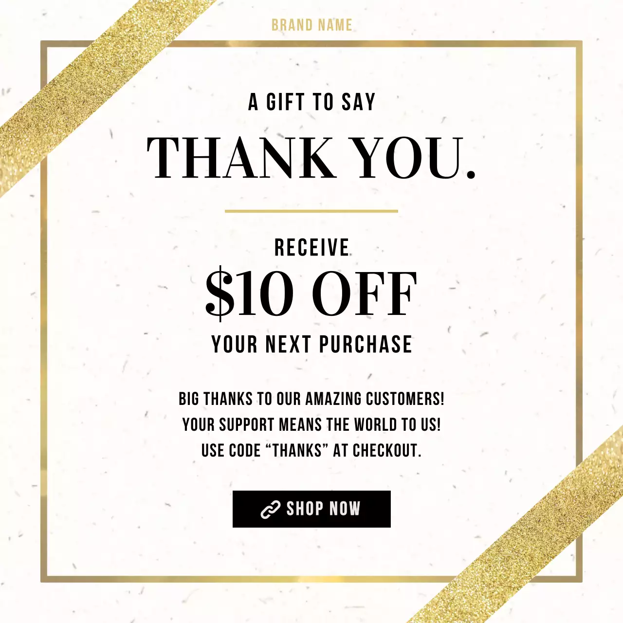 Gold Luxurious New Year Gift Promotion for Social Media