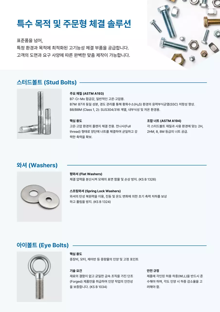 하늘색 깔끔 산업 제품 소개