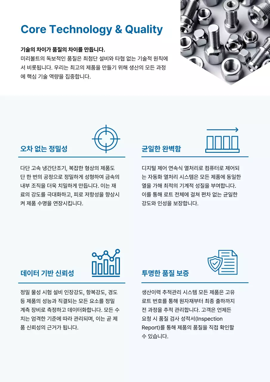 하늘색 깔끔 산업 제품 소개