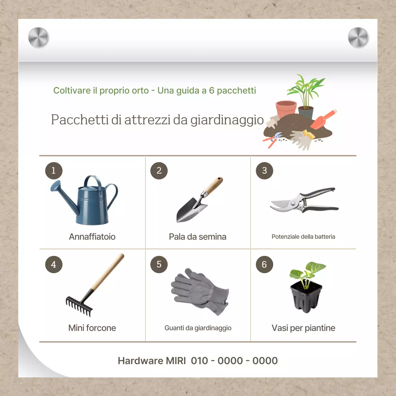 Presentazione dei prodotti Beige Simple Gardening