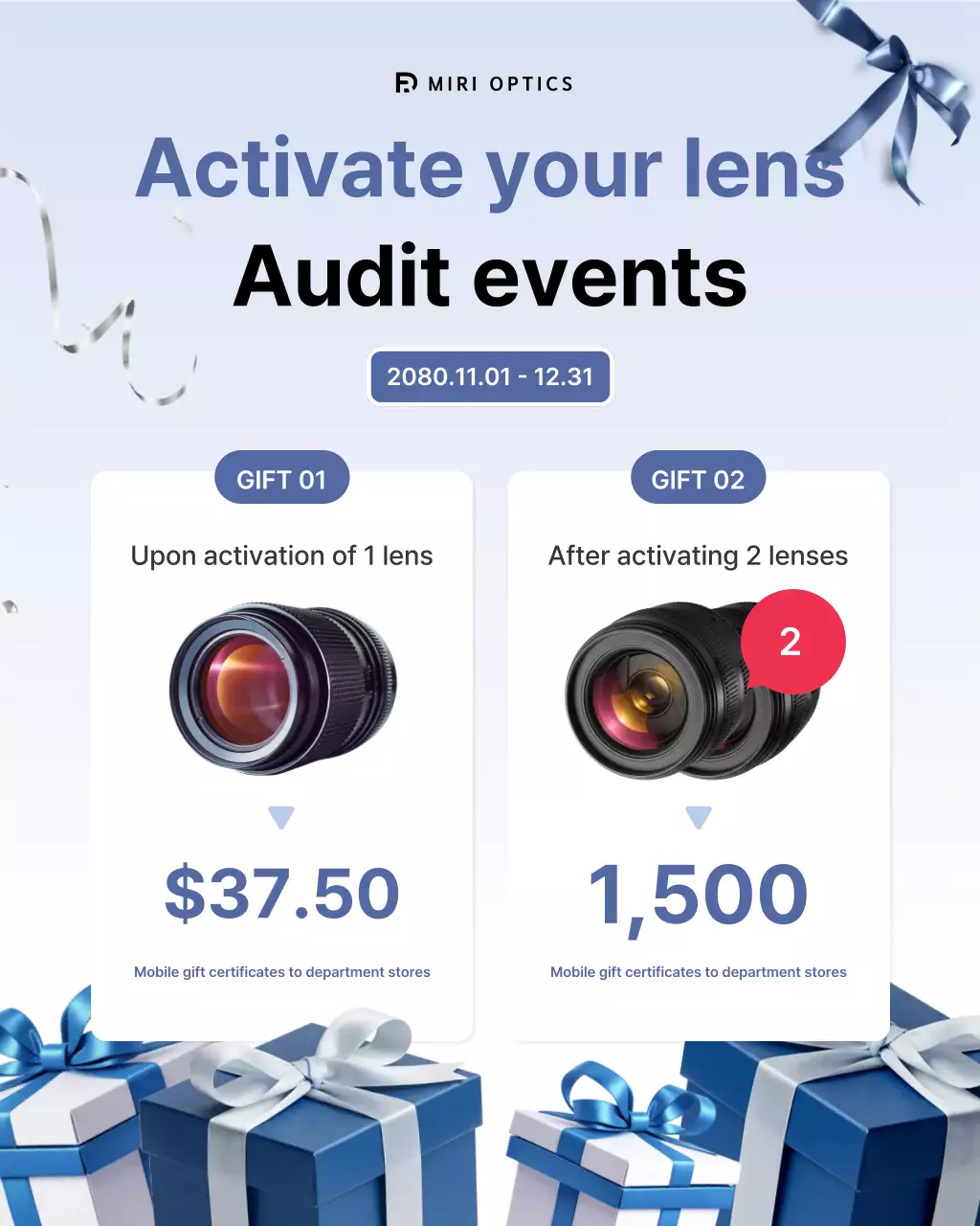 A modern, sky-blue event promotion announcement advertisement.