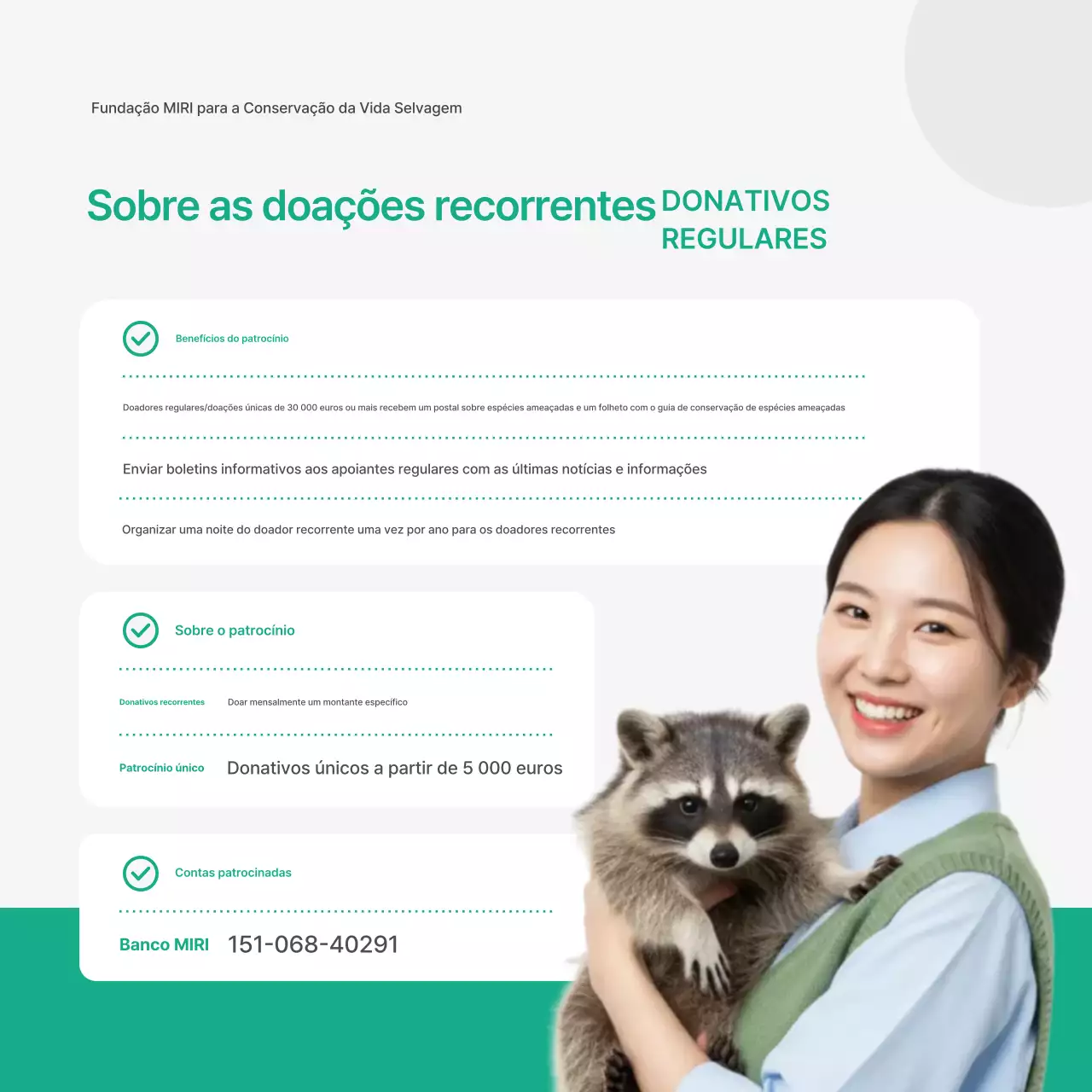 Explicação sobre o patrocínio regular de um grupo cívico, ecológico e limpo.