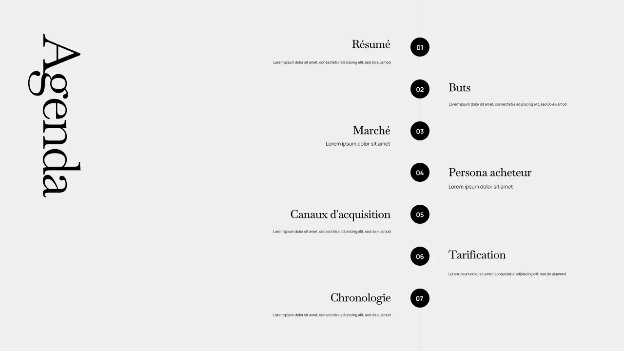 Présentation du plan d'affaires moderne Grey