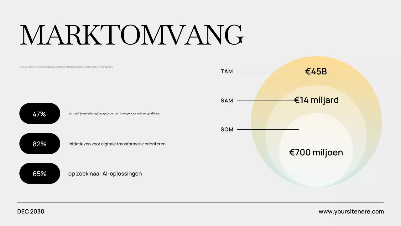 Grijze moderne bedrijfsplanpresentatie