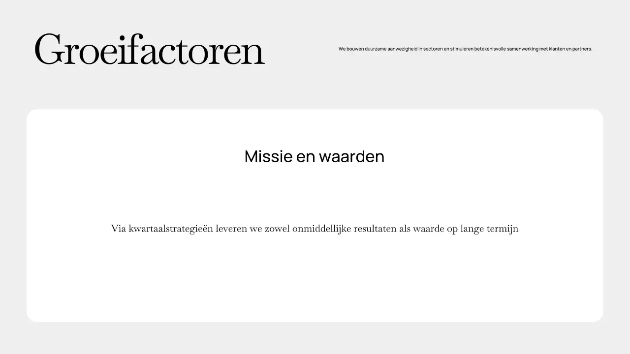 Grijze moderne bedrijfsplanpresentatie