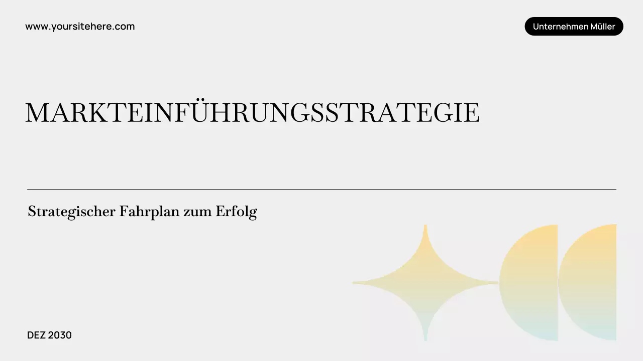 Präsentation des modernen Grey-Geschäftsplans