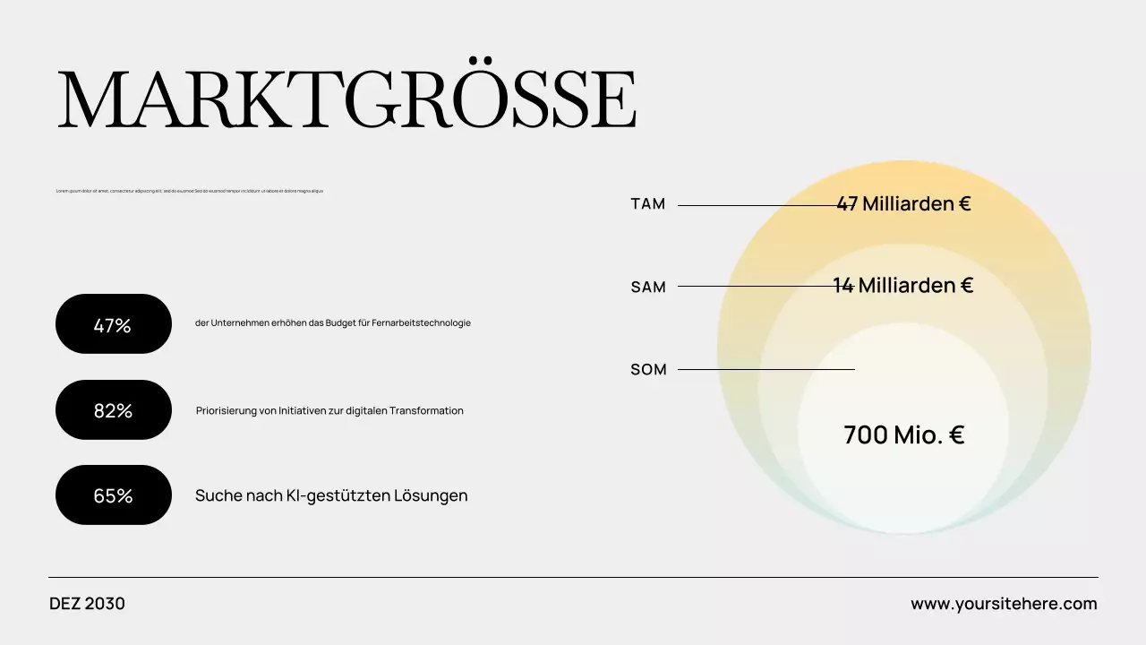 Präsentation des modernen Grey-Geschäftsplans