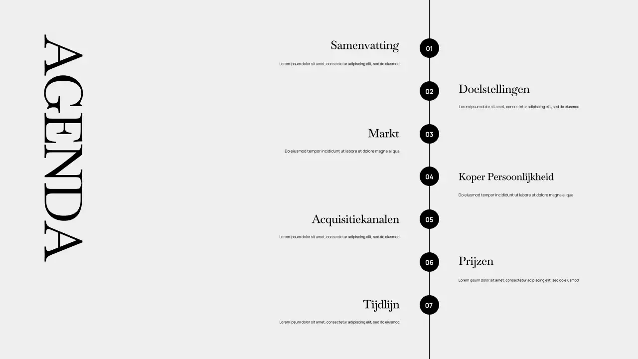 Grijze moderne bedrijfsplanpresentatie