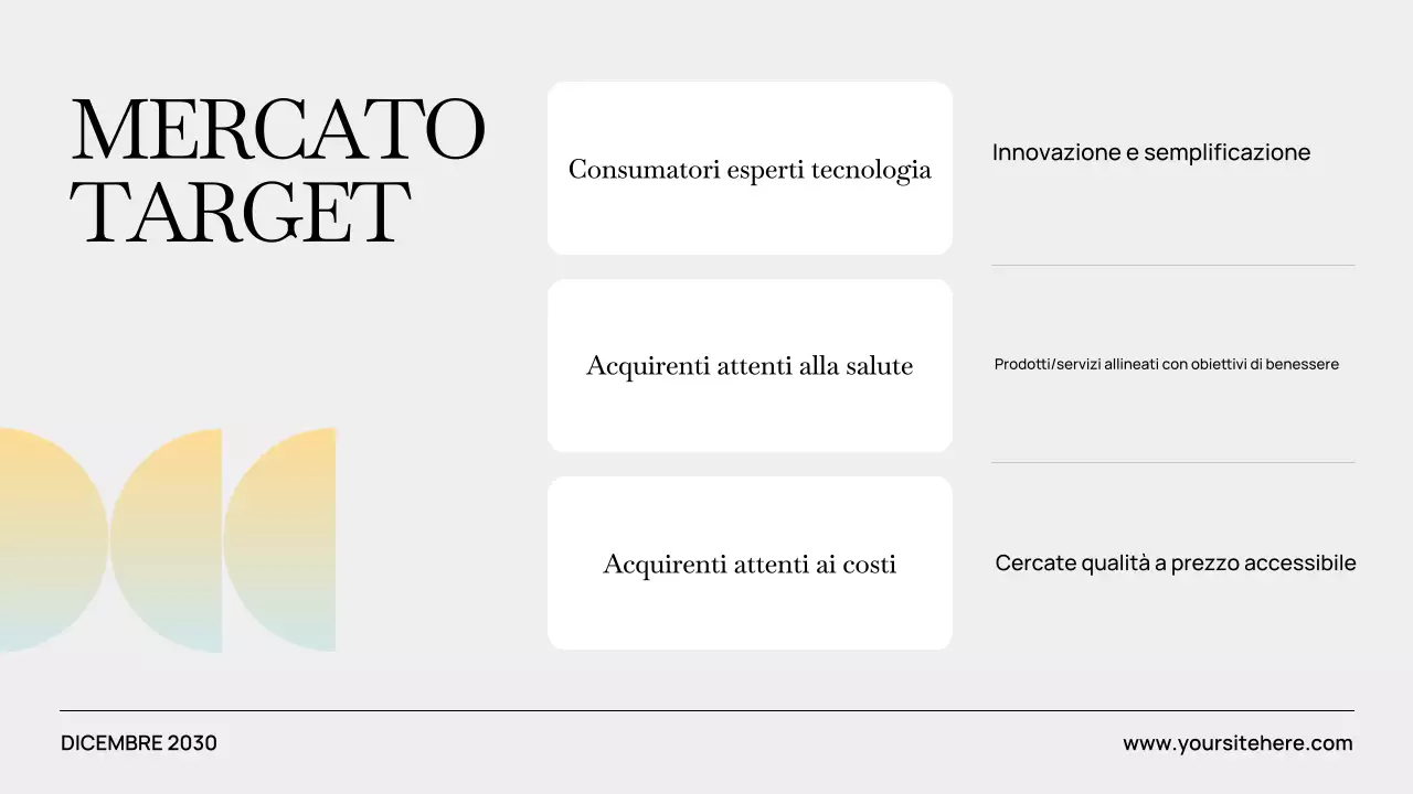 Presentazione del piano aziendale moderno grigio