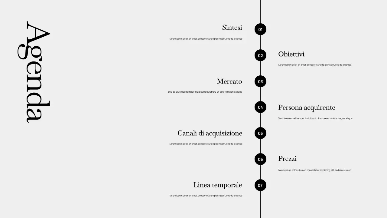 Presentazione del piano aziendale moderno grigio