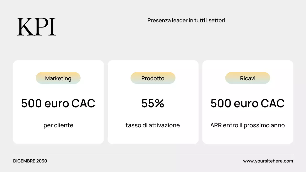 Presentazione del piano aziendale moderno grigio
