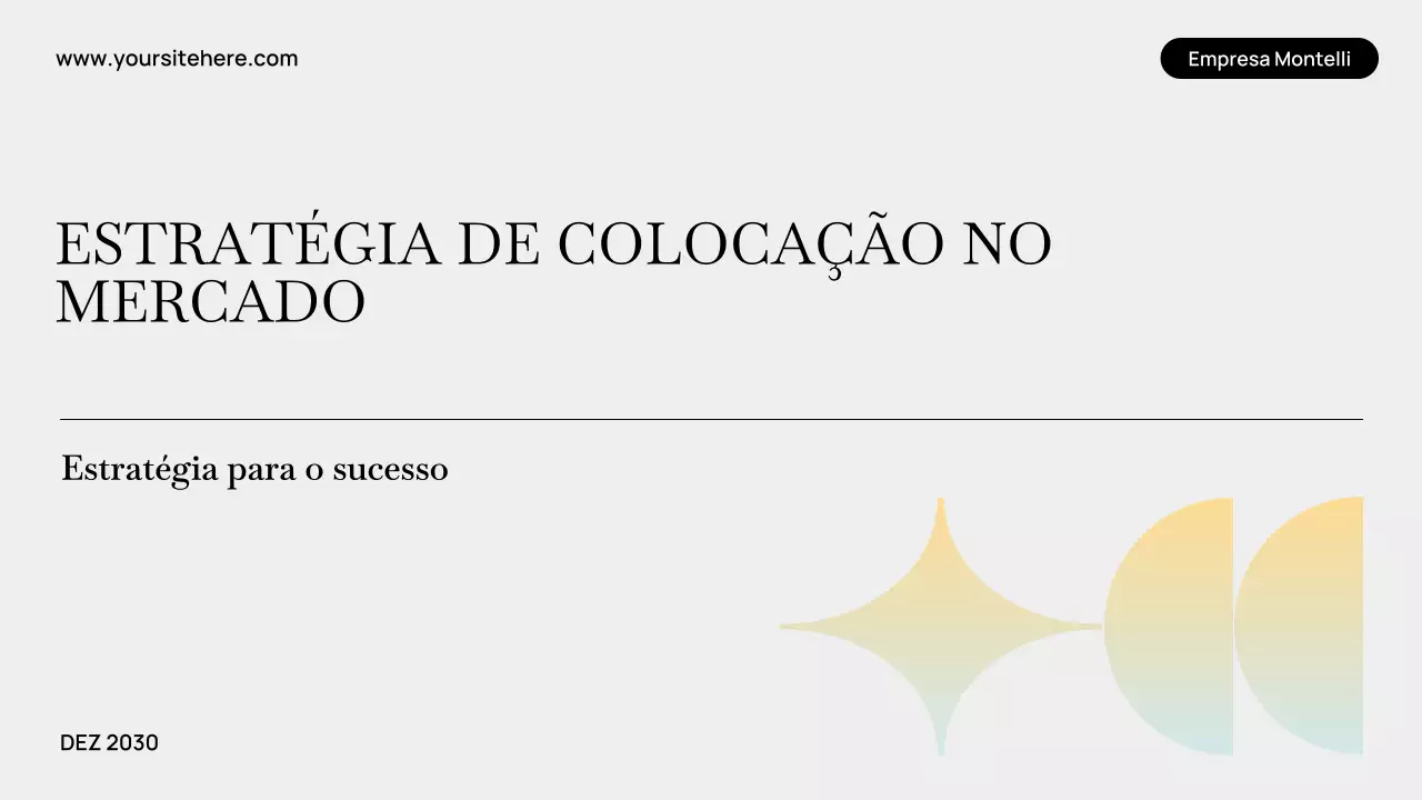 Apresentação do Plano de Negócios Moderno em Cinza