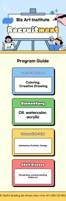 Recrutamento da Academia de Arte Sky Blue Cute