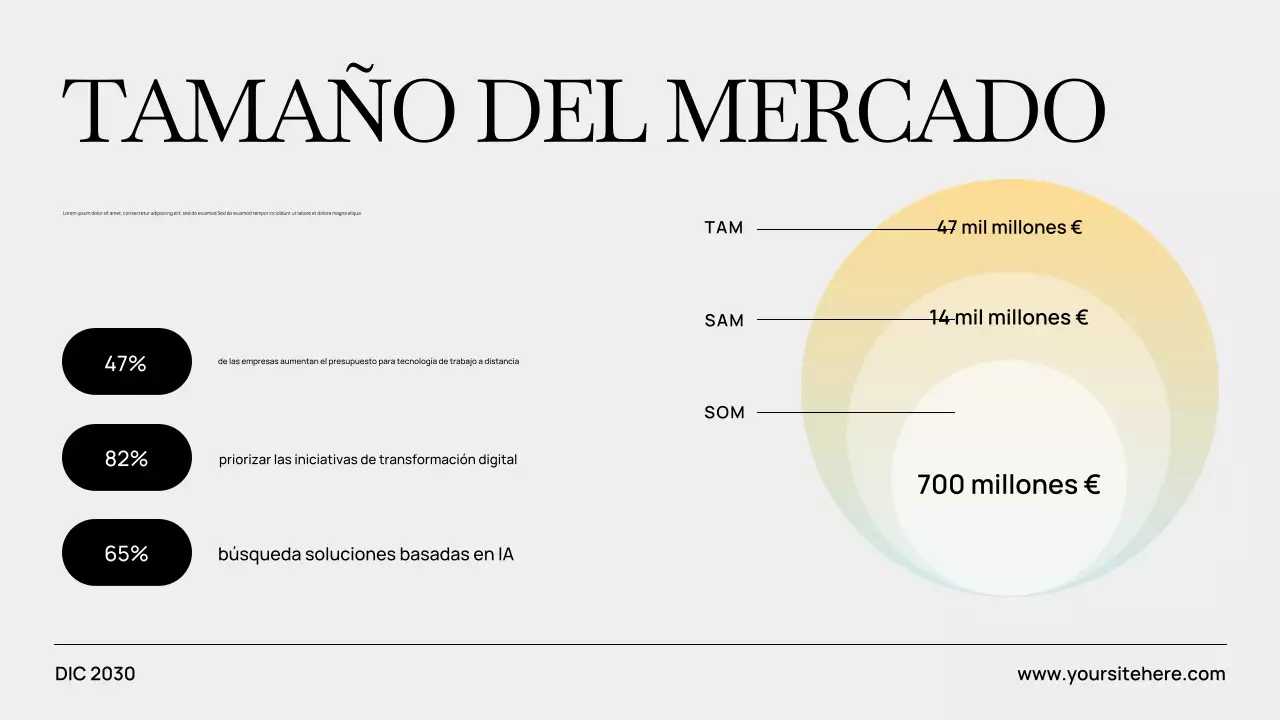 Presentación del plan de negocios moderno en gris
