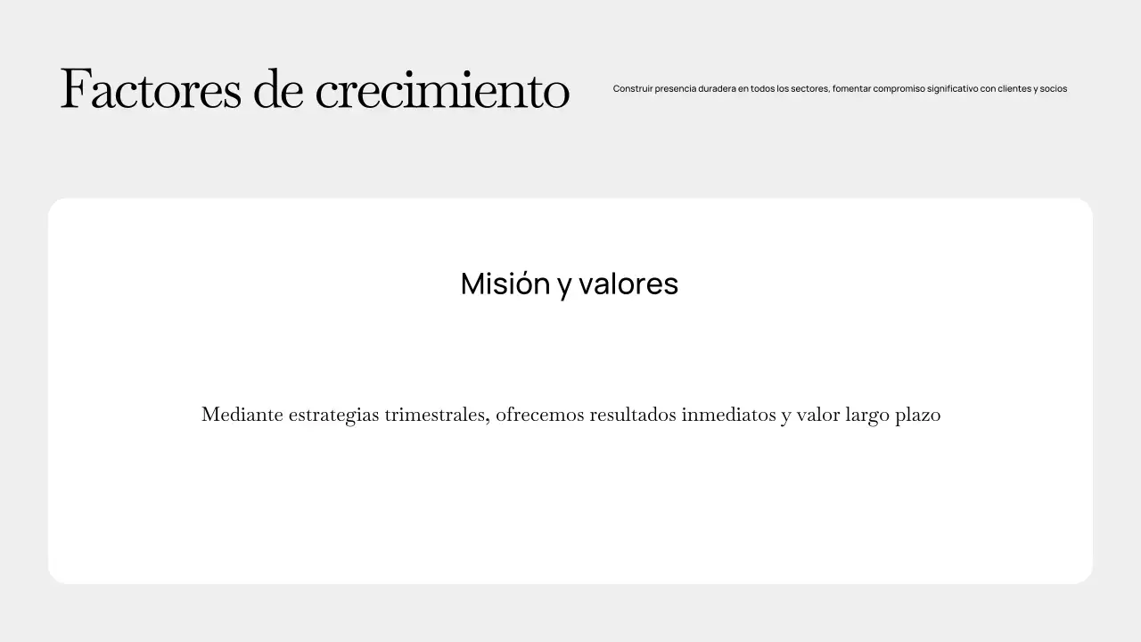 Presentación del plan de negocios moderno en gris