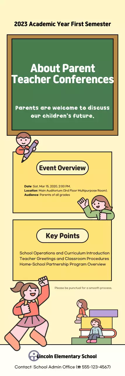 Informações sobre o evento da Yellow Baby School