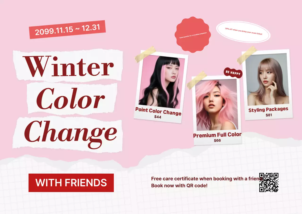 Promosi Gaya Rambut Bayi Pink