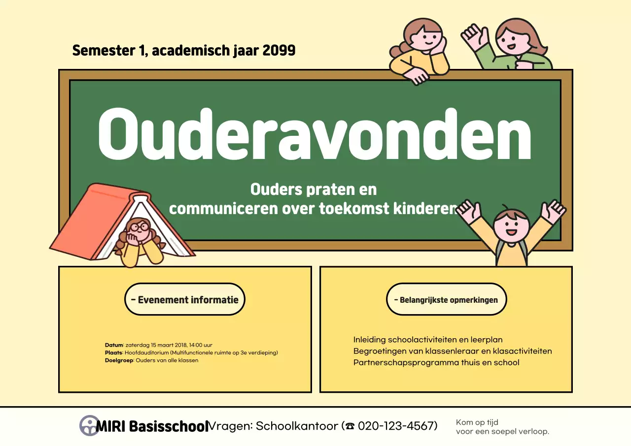 Informatie over het Yellow Baby School-evenement