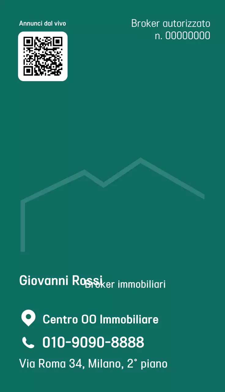 Logo immobiliare semplice alla menta