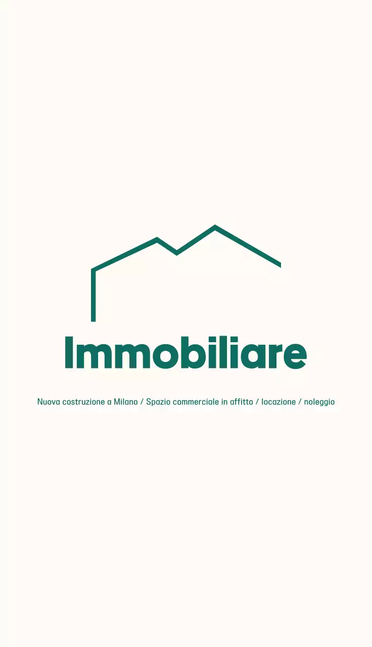Logo immobiliare semplice alla menta