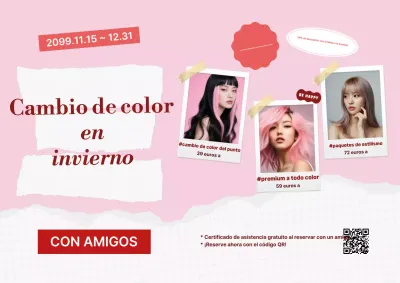 Promoción de peinados rosas para bebés