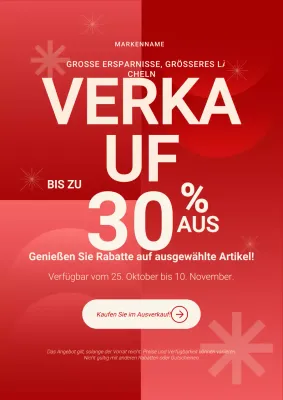 Rot-weißes, minimalistisches Weihnachtsplakat