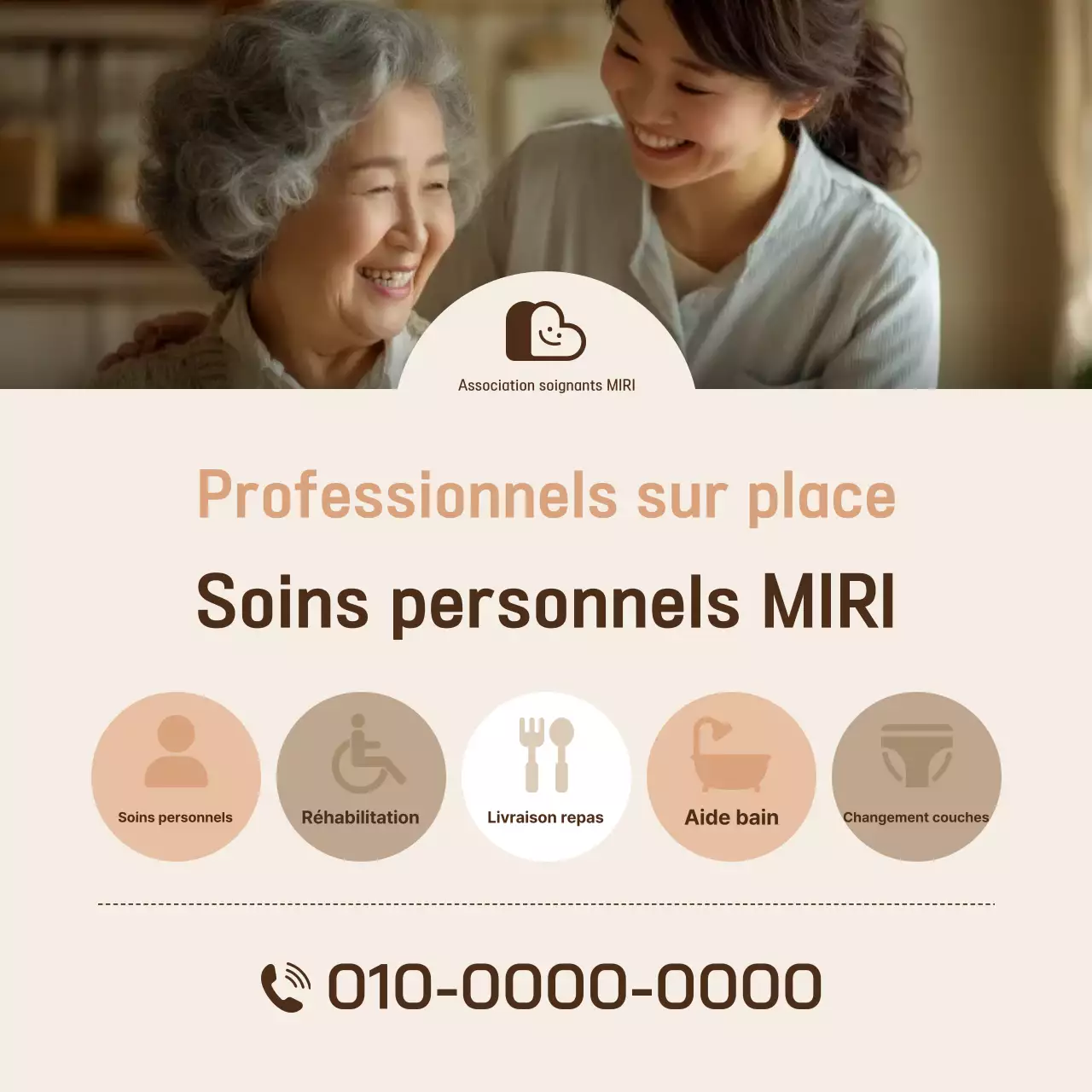 Promotion du service d'entretien simple Beige